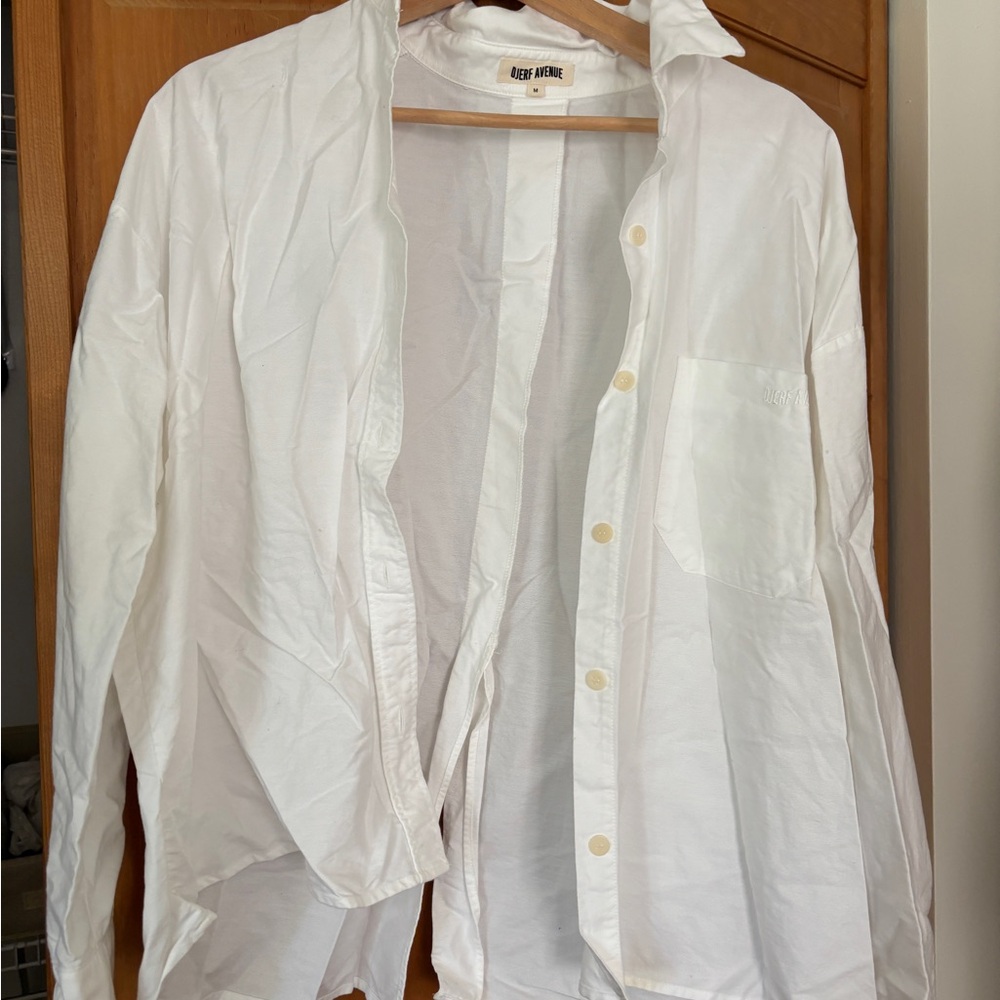Djerf Avenue White Breezy Shirt